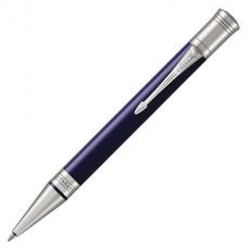 Ручка шариковая PARKER 'Duofold Classic Blue & Black CT', акриловая смола, корпус синий, черная, 1947988