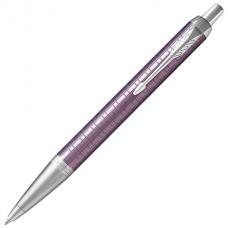 Ручка подарочная шариковая PARKER 'IM Premium Dark Violet CT', фиолетовый корпус с гравировкой, хром, синяя, 1931638