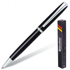 Ручка бизнес-класса шариковая BRAUBERG 'Cayman Black', корпус черный, серебристые детали, 1 мм, синяя, 141410