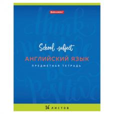 Тетрадь предметная "ПАЛИТРА ЗНАНИЙ" 36 л., обложка мелованная бумага, АНГЛИЙСКИЙ ЯЗЫК, клетка, BRAUBERG, 403500