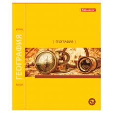 Тетрадь предметная "NAVIGATOR" 48 л., выборочный лак, ГЕОГРАФИЯ, клетка, подсказ, BRAUBERG, 403541