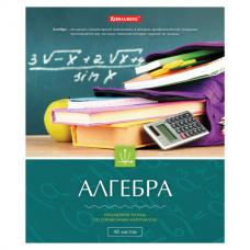 Тетрадь предметная "КЛАССИКА" 48 л., обложка картон, АЛГЕБРА, клетка, подсказ, BRAUBERG, 403513