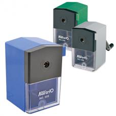 Точилка механическая KW-trio, металлический механизм, пластиковый корпус, ассорти (синяя, зеленая, серая), -305A