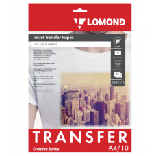 Бумага термотрансферная LOMOND для светлых тканей, А4, 10 шт., 140 г/м2